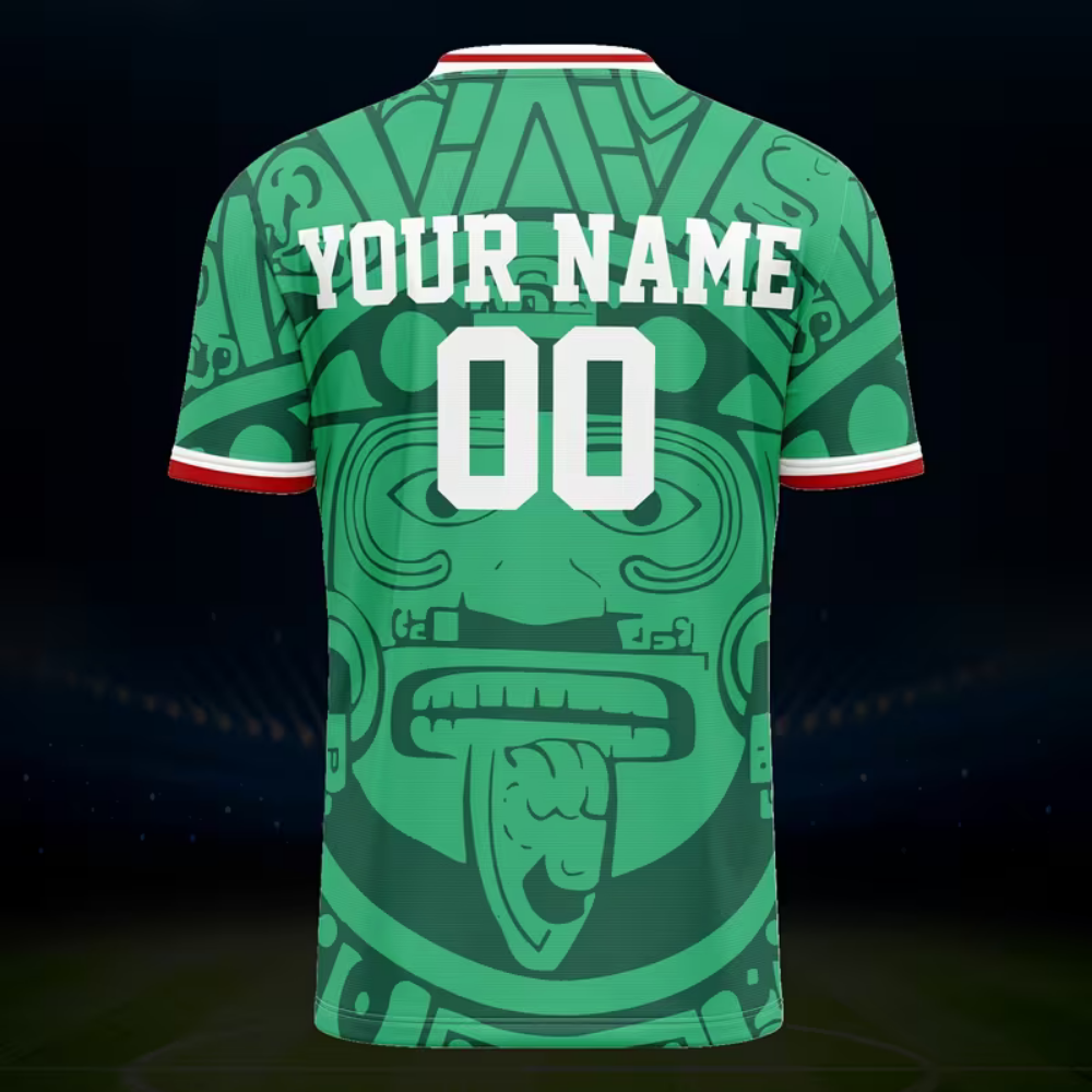Camiseta de fútbol personalizada para México con nombre y número para fanáticos