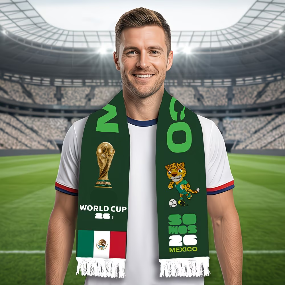 Mexico Flag World Cup Soccer Scarf For True Fans And Supporters