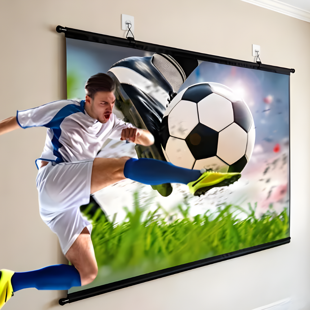 Přenosná HD projekční plátno pro filmy a sport 16:9 širokoúhlé