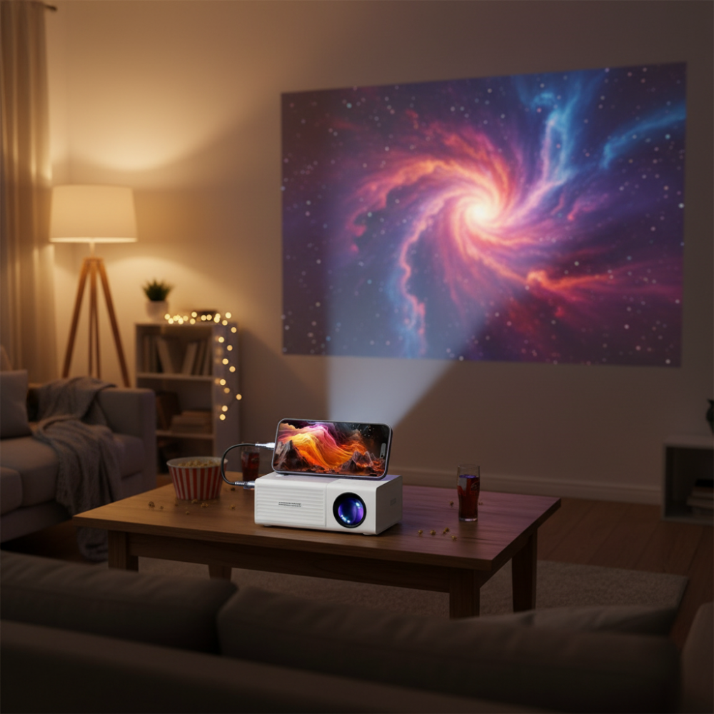 Mini-Projektor für die Heimansicht der Weltmeisterschaft mit 3000 Lumen LED