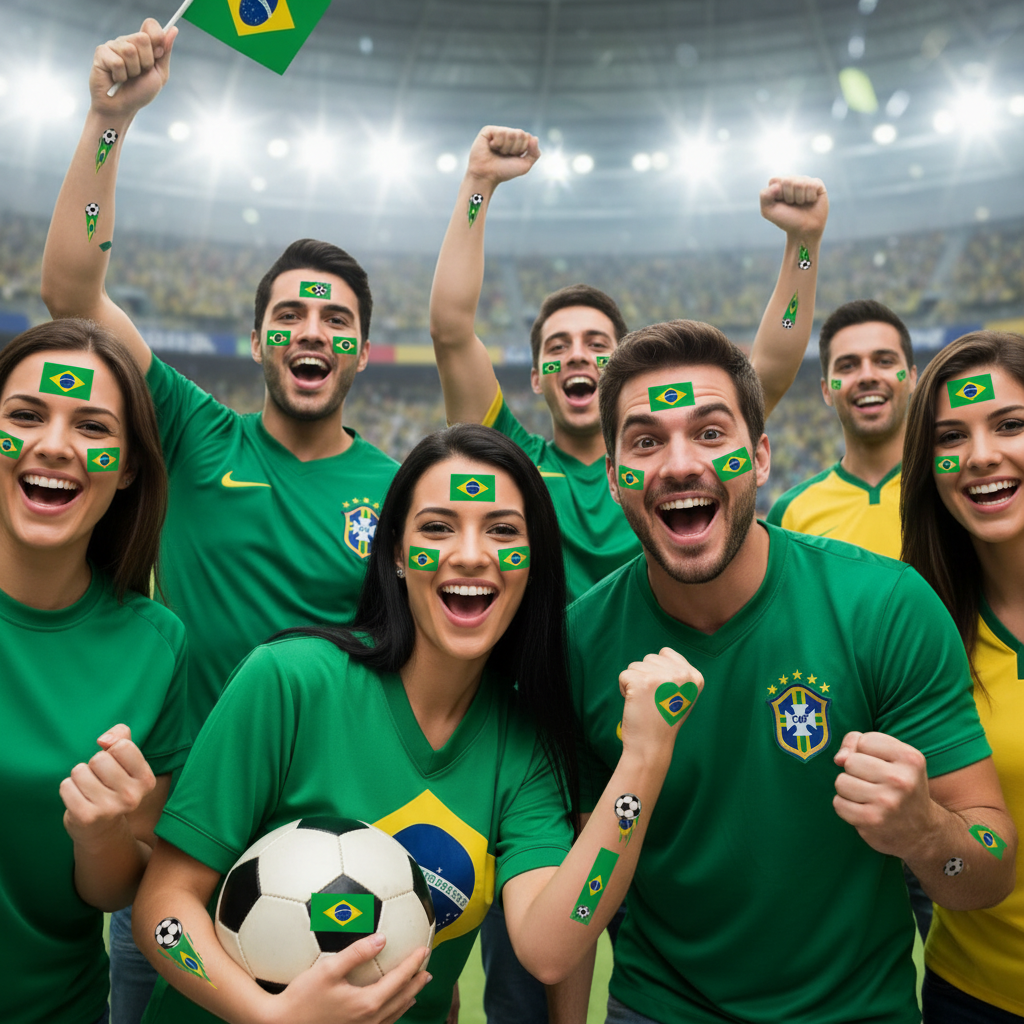 Waterproof Face Art Stickers For Sports, Events, And Parties