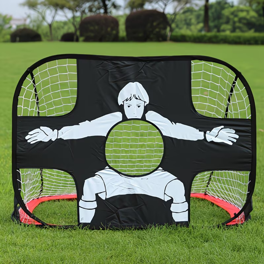 Foldable Portable Soccer Goal With Target Net For Practice