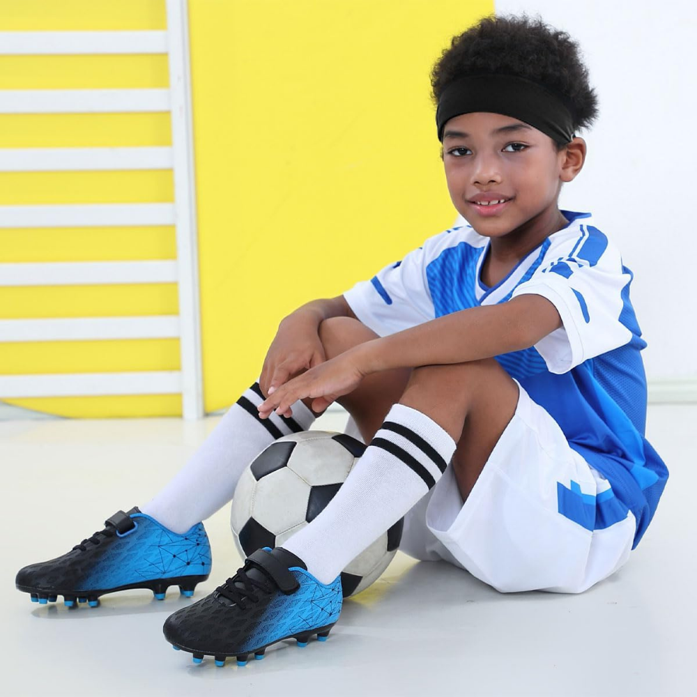 子供用耐久サッカーシューズ グリップ付きボールコントロール用