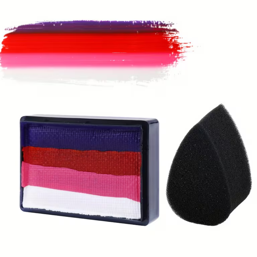 Neon Soccer Ball Body Paint Set With Split Cake Palette UV Glow For Parties