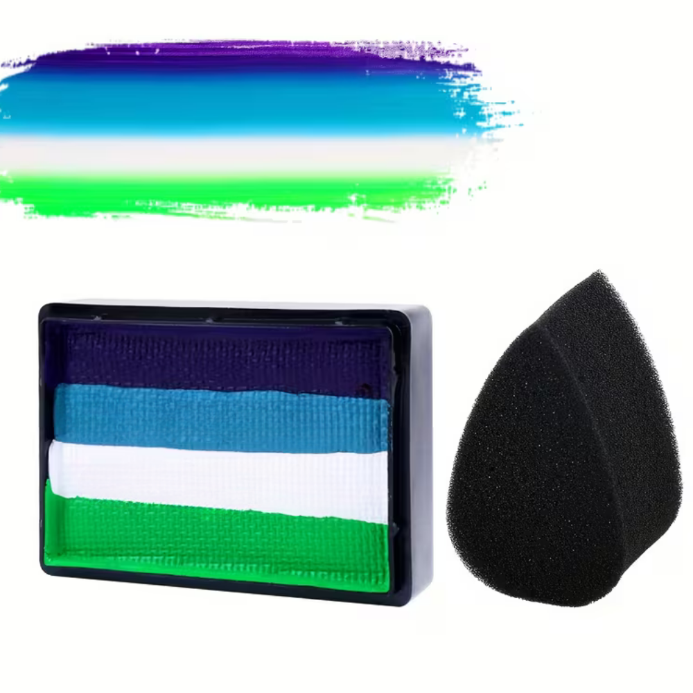 Vibrant Rainbow Neon Body Paint Kit For Face And Body Art
