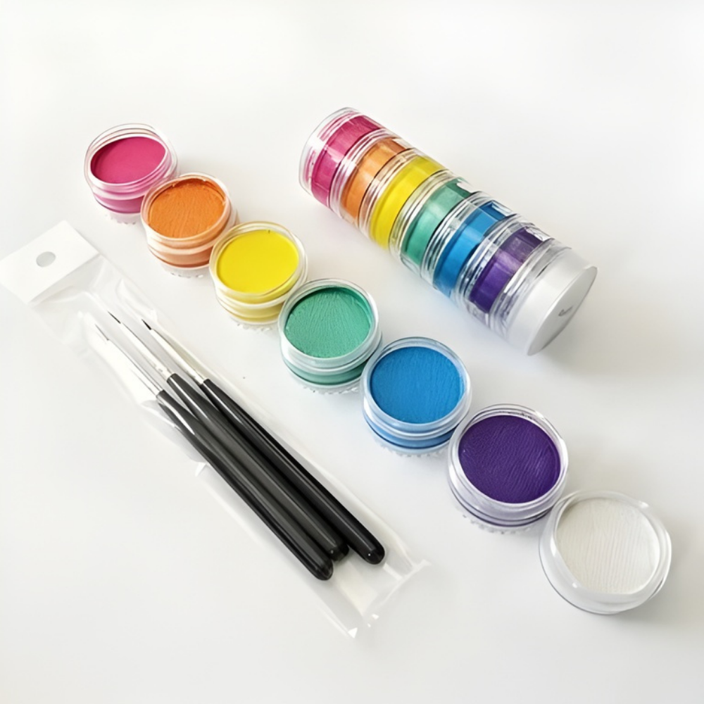 Split Cake Rainbow Body Art Paint Kit For Creative Expression