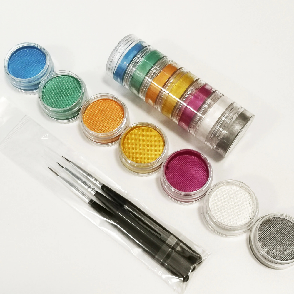 Split Cake Rainbow Body Art Paint Kit For Creative Expression