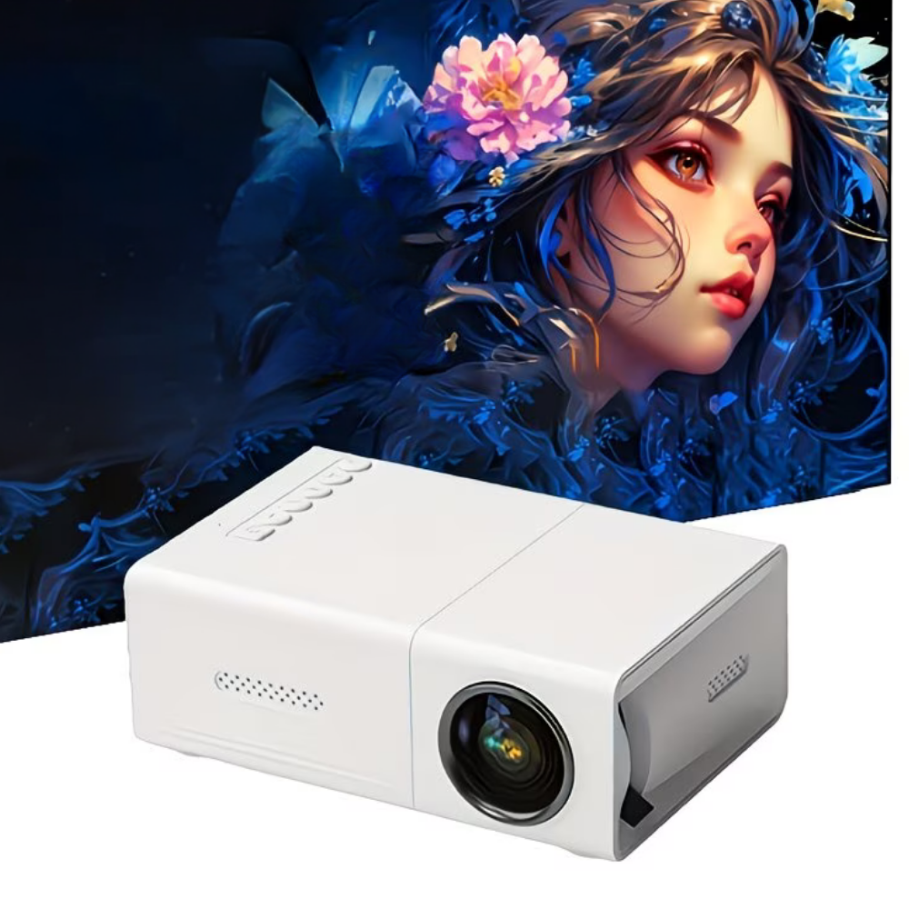 1080P Portable Mini Projector For Home Theater, Compact And Lightweight