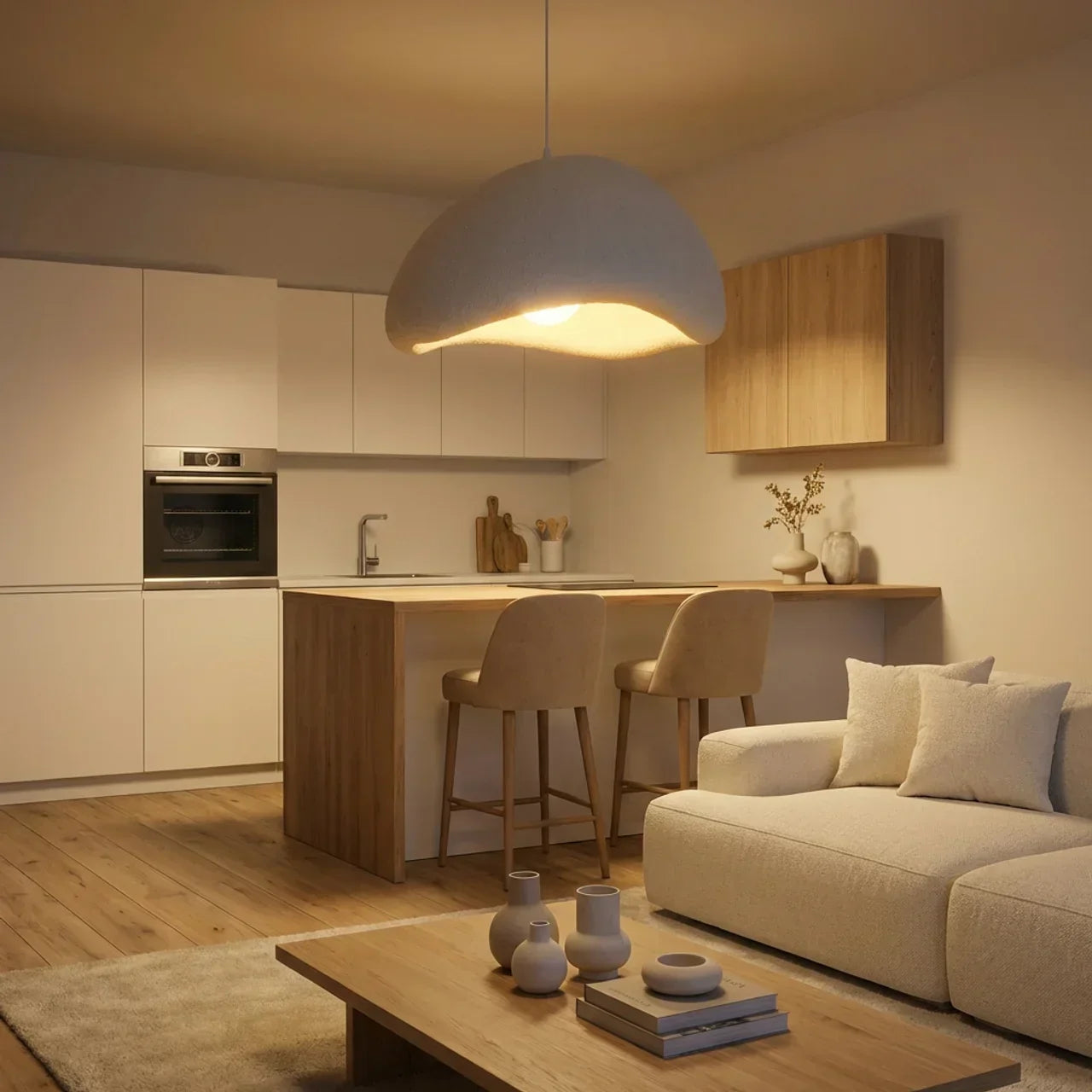 Galet Air Pendant Light With Organic Stone Form Design | Rosalyssa