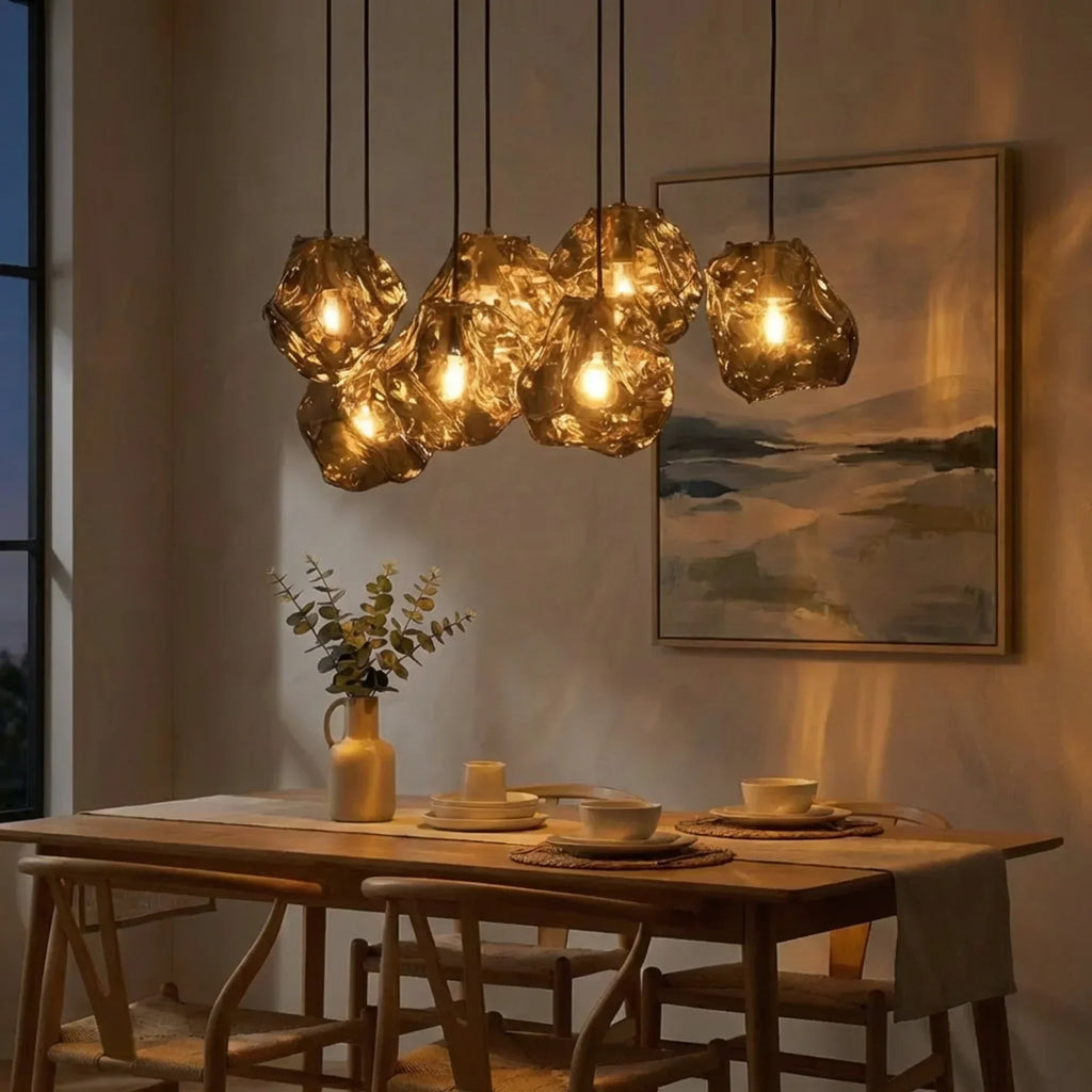 Organic Lava Glass Pendant Light Fixture for Modern Interiors | Rosalyssa