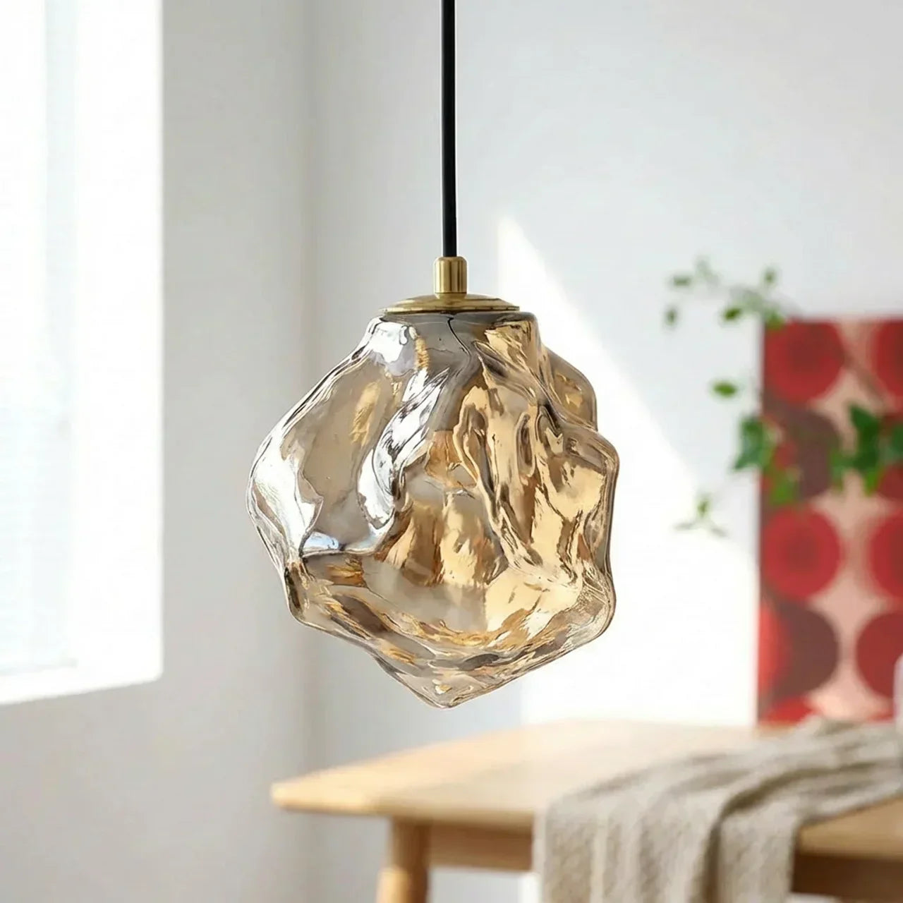 Organic Lava Glass Pendant Light Fixture for Modern Interiors | Rosalyssa