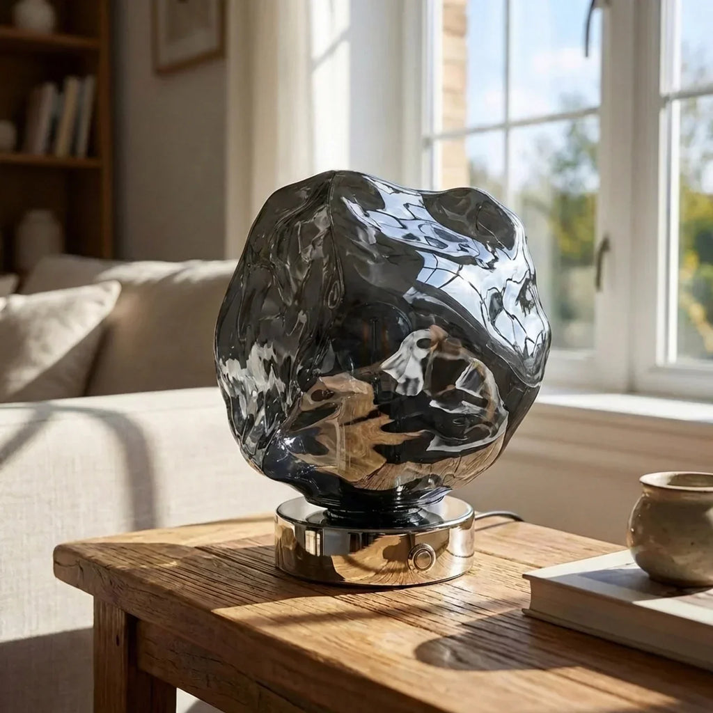 Organic Lava Glass Table Lamp For Interiors And Modern Decor | Rosalyssa