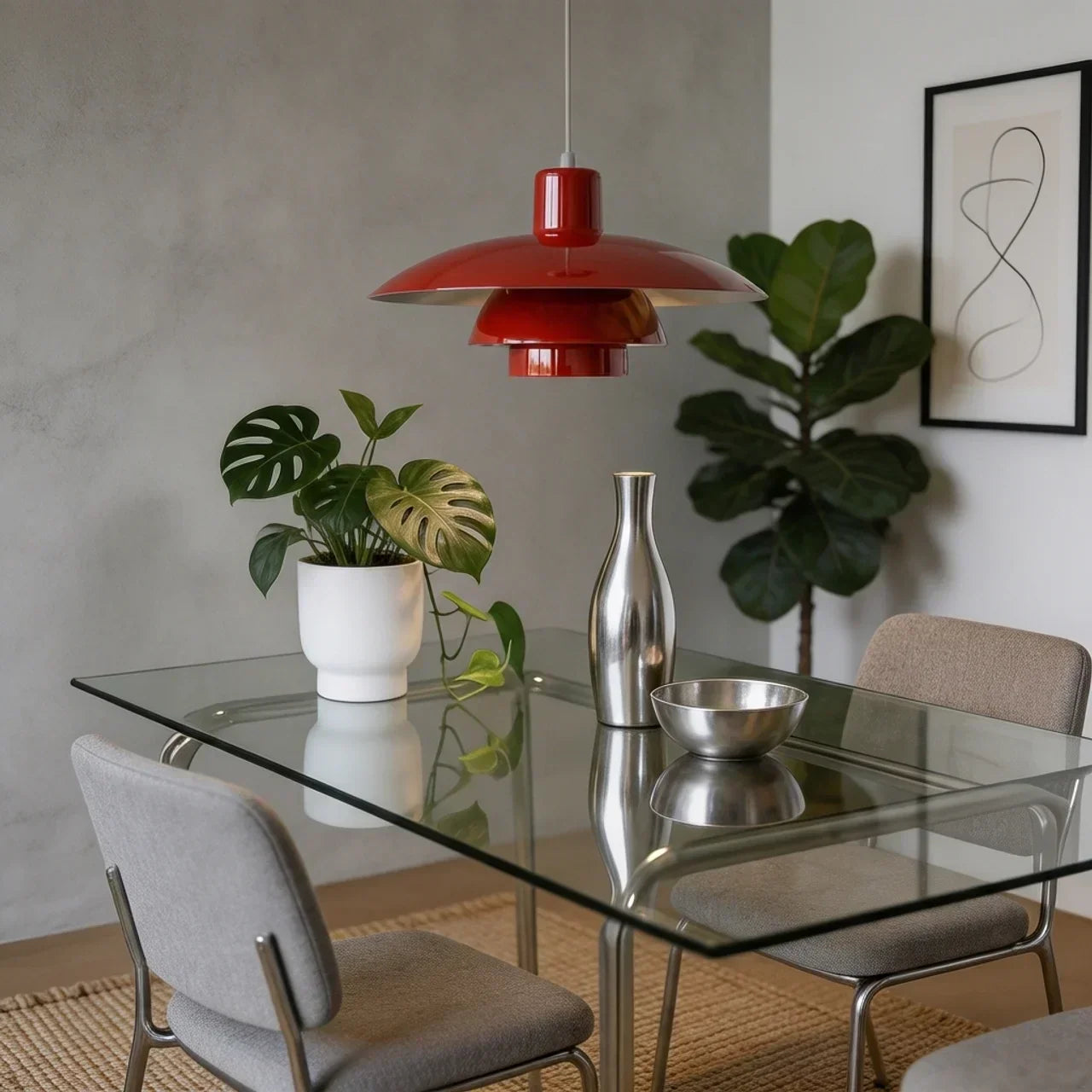 Danish Modern Minimalist Chandelier Lighting Fixture | Rosalyssa