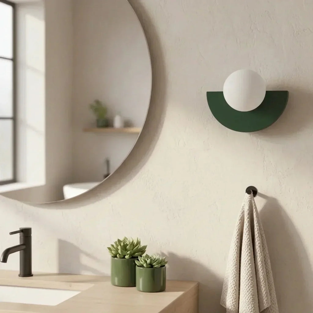 Wall Mounted Sconce Light in Semi Circle Metal With Integrated LED | Rosalyssa