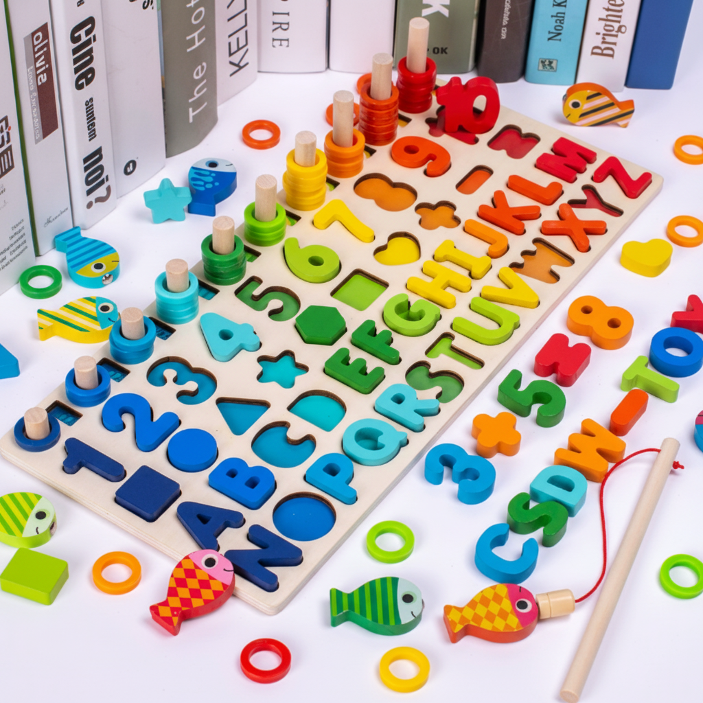 Tavola Attività Montessori Giocattolo in Legno per Bambini piccoli Apprendimento
