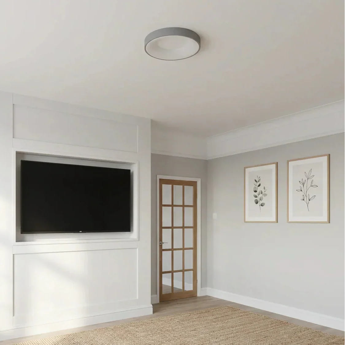 Flush Mount Ceiling Light With Hollow Centre LED Design | Rosalyssa