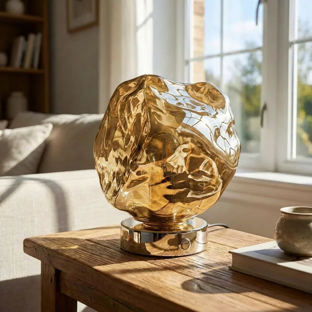 Organic Lava Glass Table Lamp For Interiors And Modern Decor | Rosalyssa