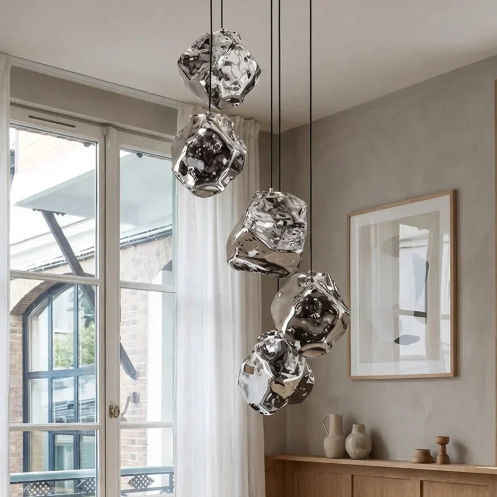 Organic Lava Glass Pendant Light Fixture for Modern Interiors | Rosalyssa