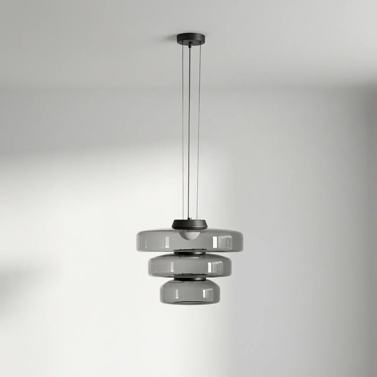 Tiered Glass Pendant Light With Integrated LED Bauhaus Style | Rosalyssa