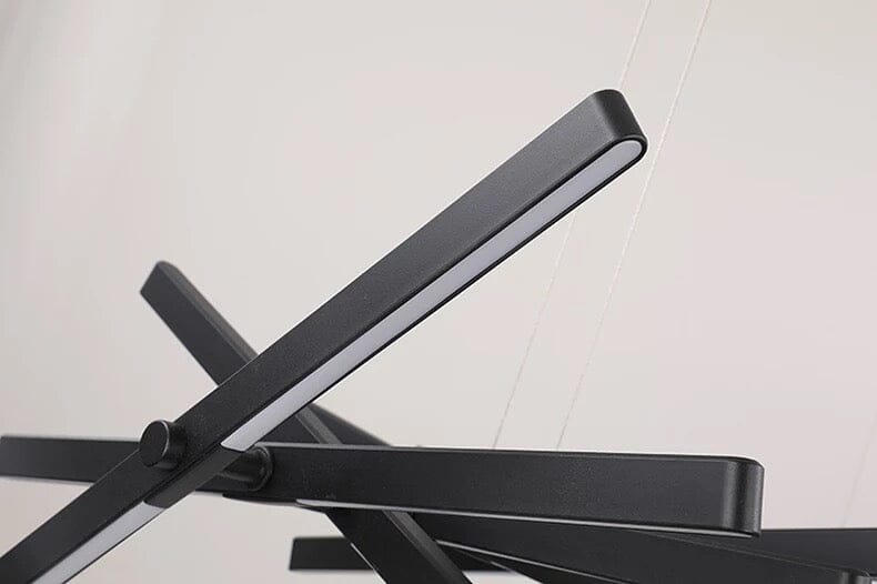 Lámpara colgante moderna LatticeChord de aluminio con control remoto y 40 enchufes E26/E27