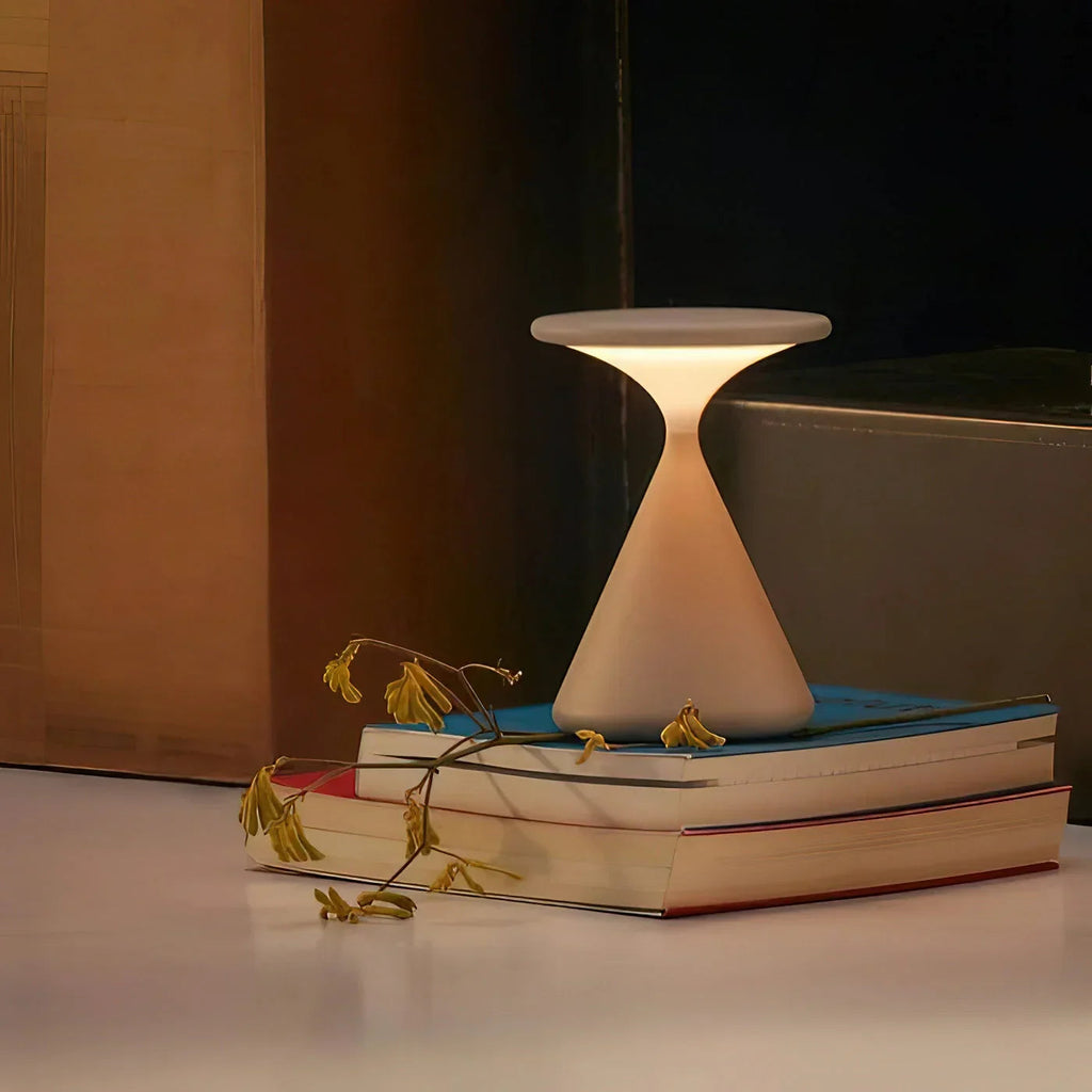 Candeeiro de Mesa Estilo Ampulheta Aurora com Luz Sem Fios
