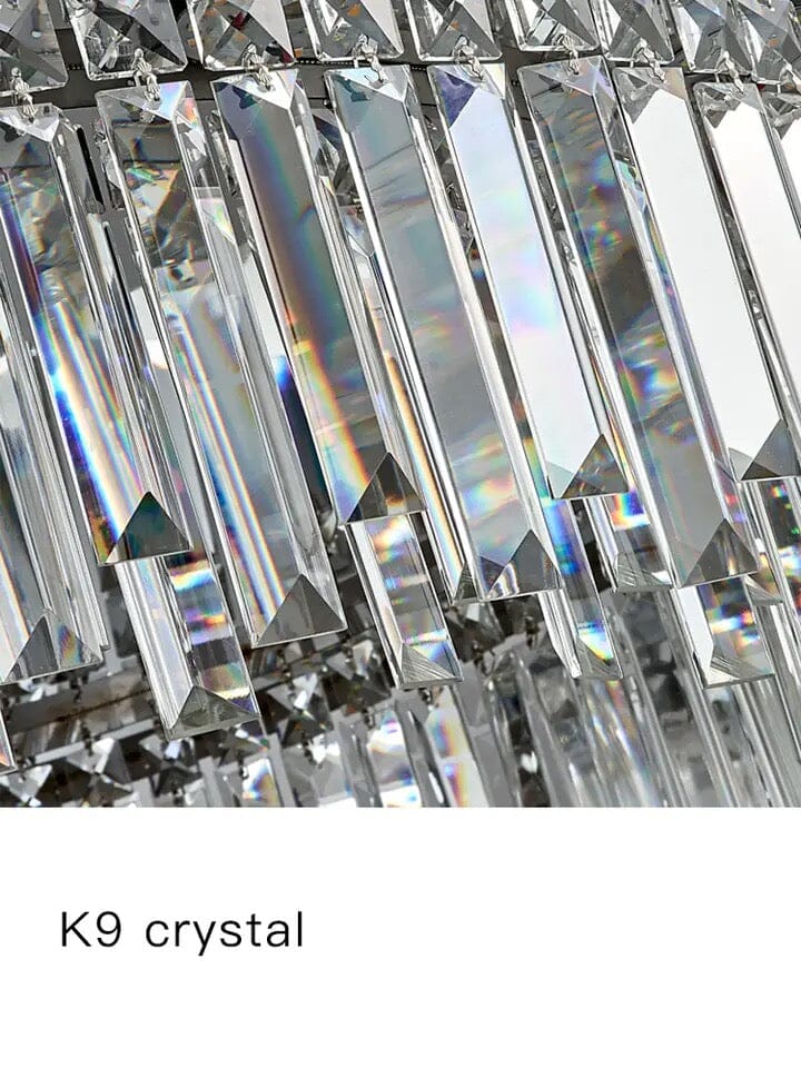 Empressa Crystal belysningskollektion med rustfrit stål og K9-krystaller