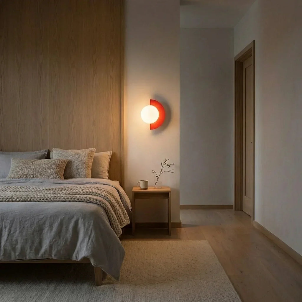 Wall Mounted Sconce Light in Semi Circle Metal With Integrated LED | Rosalyssa