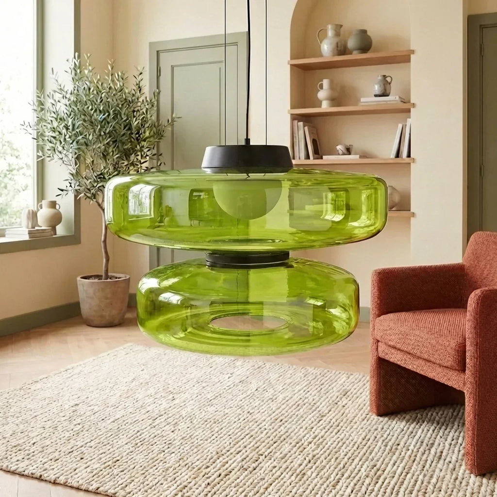 Tiered Glass Pendant Light With Integrated LED Bauhaus Style | Rosalyssa