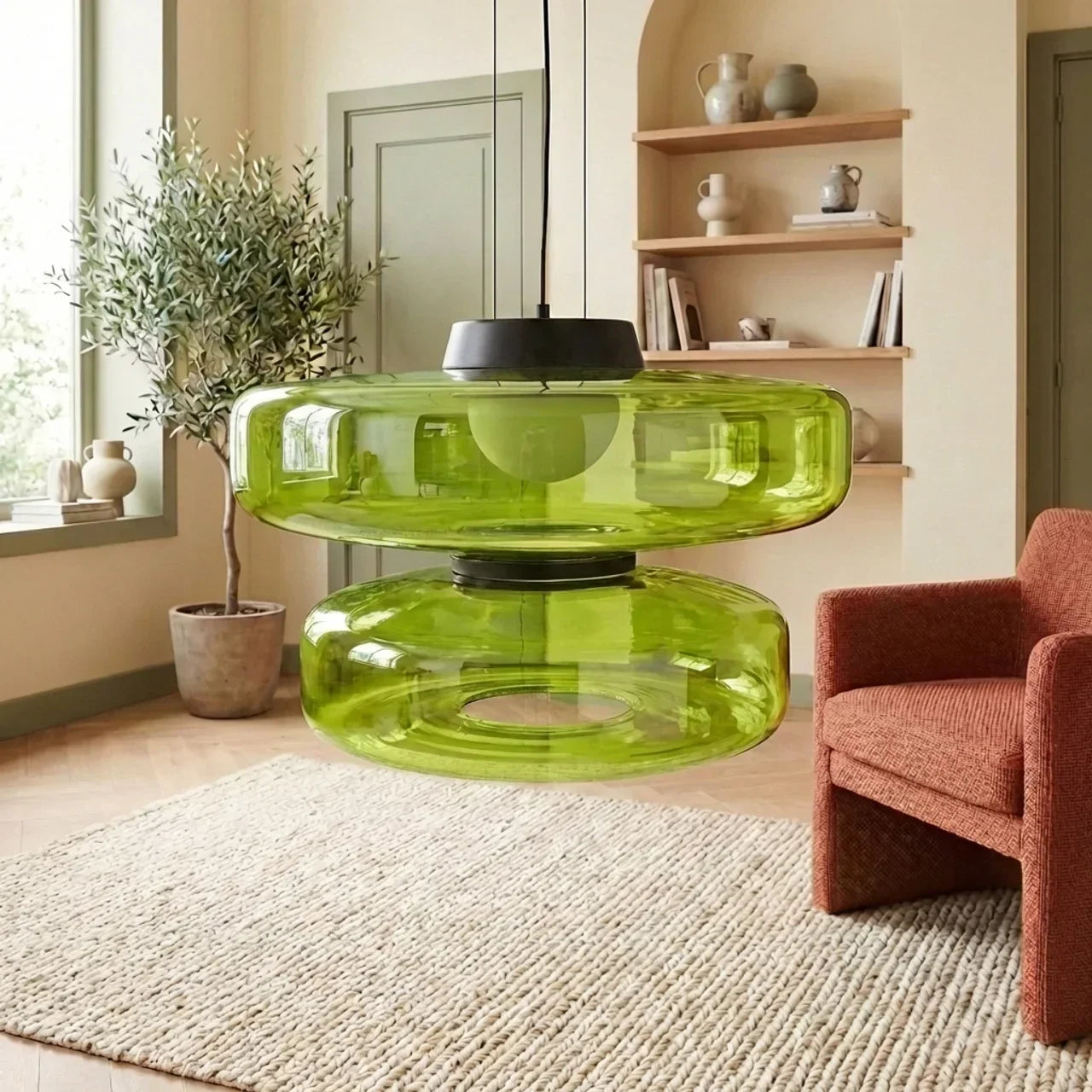 Tiered Glass Pendant Light With Integrated LED Bauhaus Style | Rosalyssa