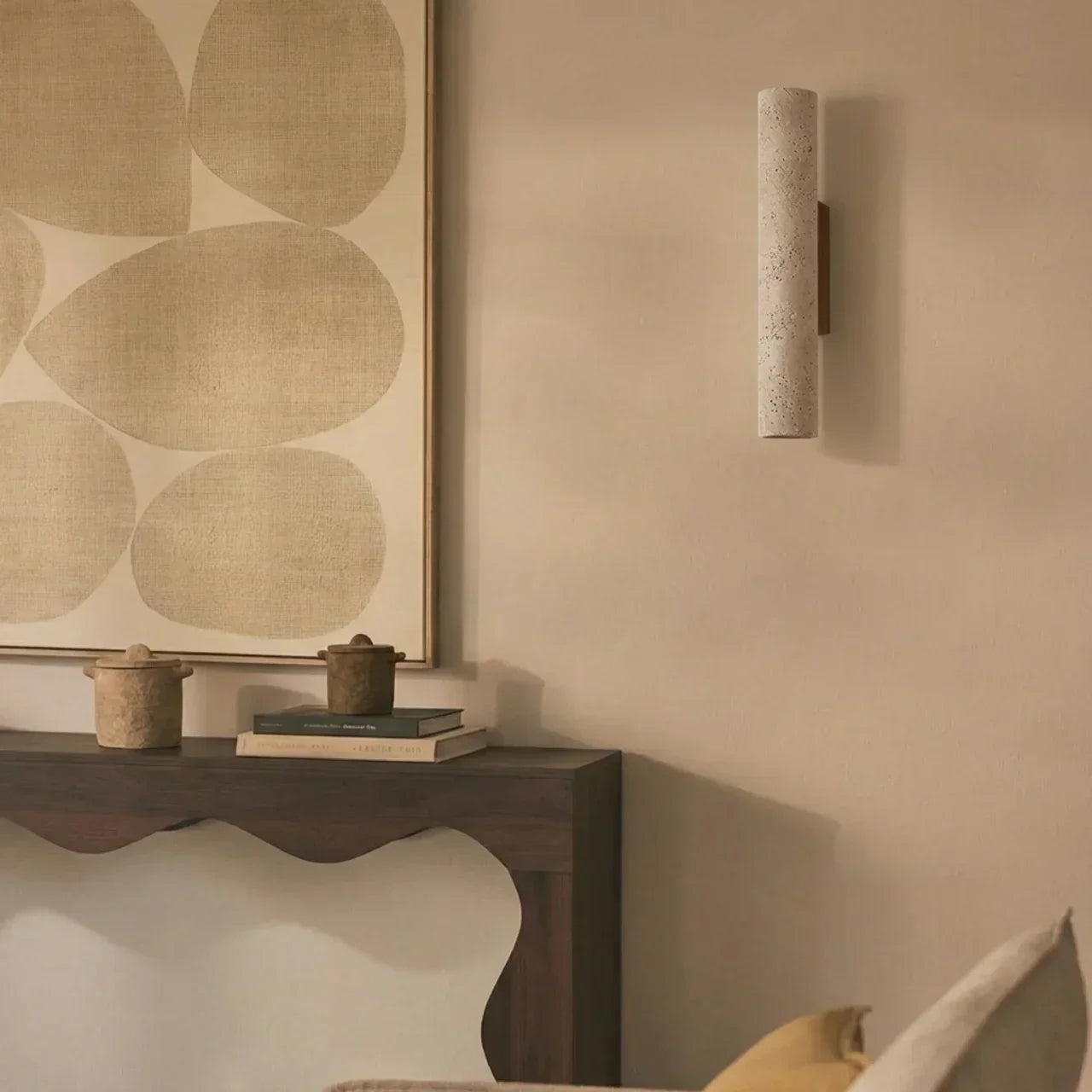 Travertine Vertical Wall Light With Up-Down LED For Indoor Use | Rosalyssa