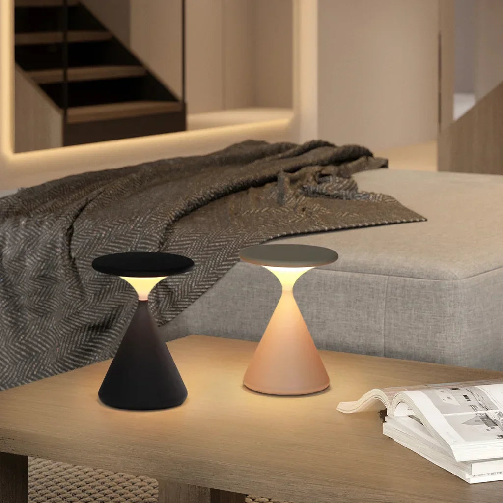 Candeeiro de Mesa Estilo Ampulheta Aurora com Luz Sem Fios