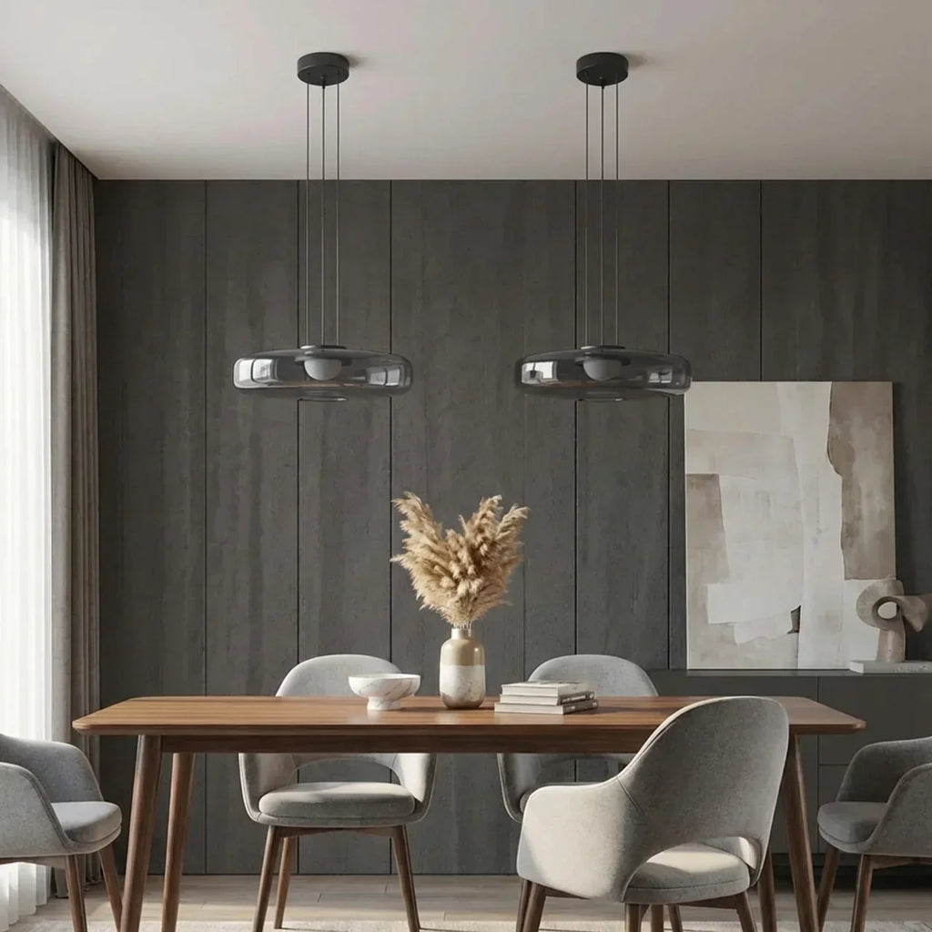 Tiered Glass Pendant Light With Integrated LED Bauhaus Style | Rosalyssa