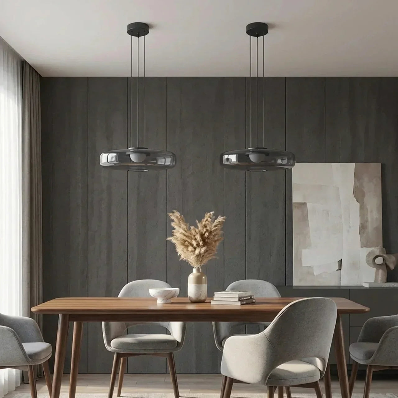 Tiered Glass Pendant Light With Integrated LED Bauhaus Style | Rosalyssa