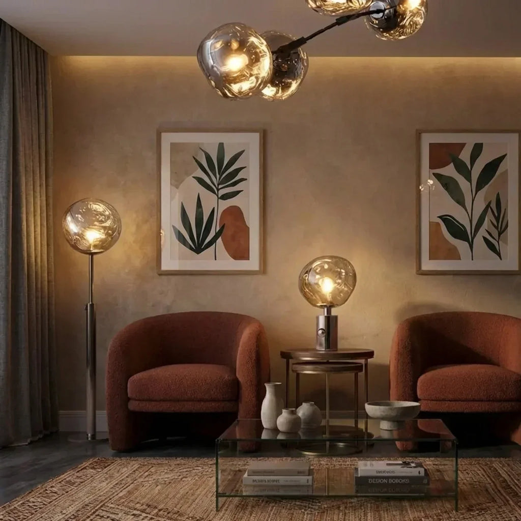 Lampada da terra in acrilico fuso per uso interno e decorazione | Rosalyssa