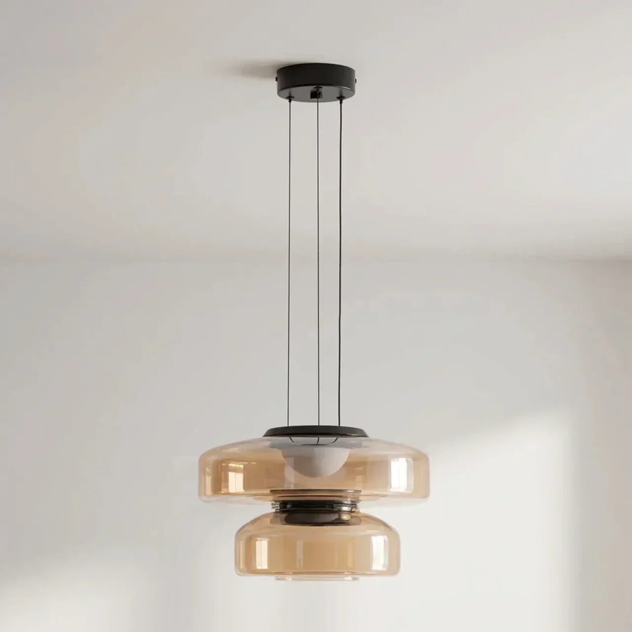 Tiered Glass Pendant Light With Integrated LED Bauhaus Style | Rosalyssa