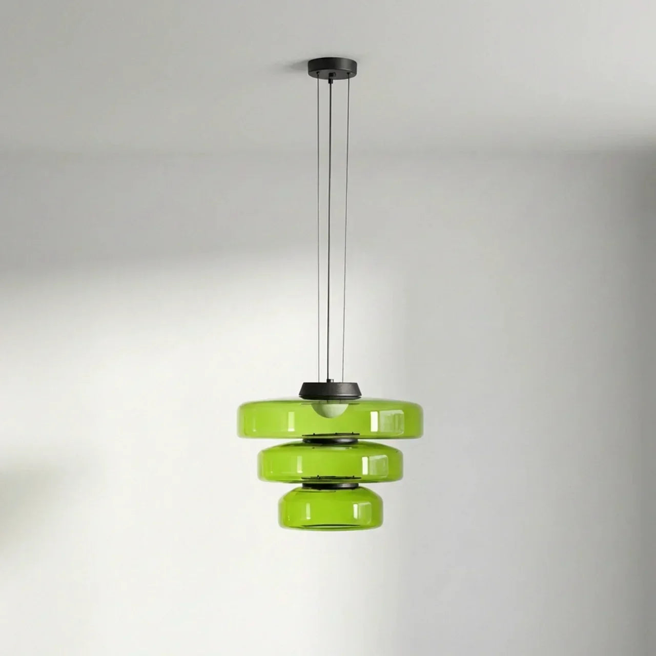 Tiered Glass Pendant Light With Integrated LED Bauhaus Style | Rosalyssa
