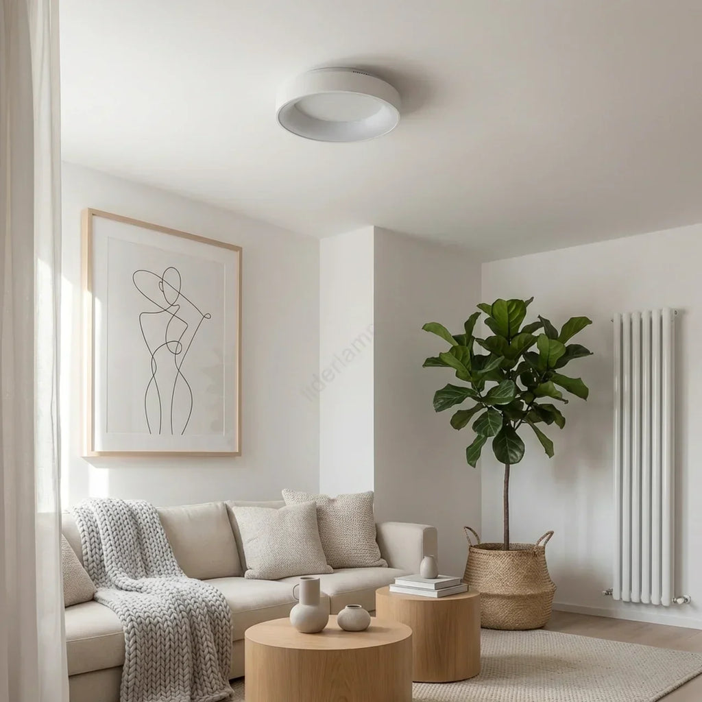 Flush Mount Ceiling Light With Hollow Centre LED Design | Rosalyssa