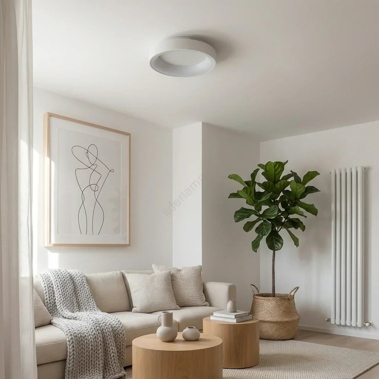 Flush Mount Ceiling Light With Hollow Centre LED Design | Rosalyssa
