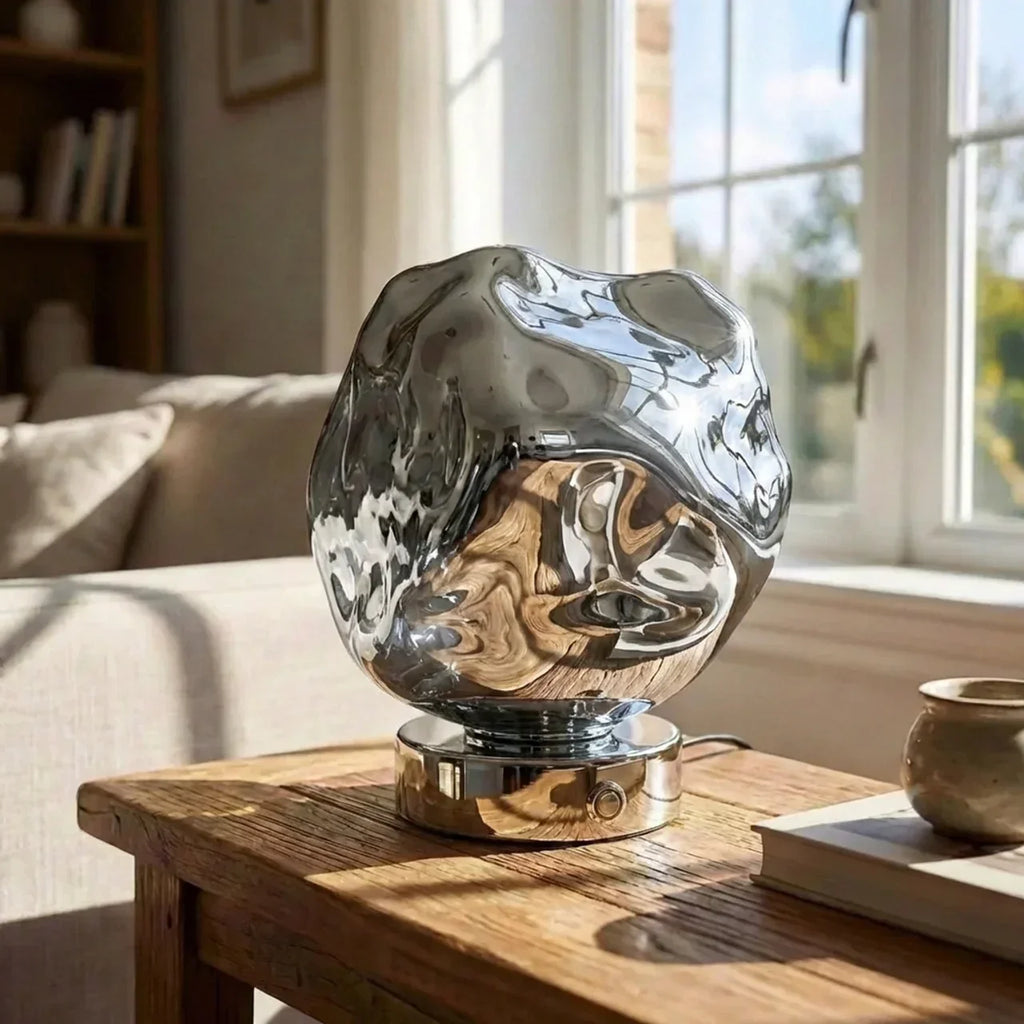 Organic Lava Glass Table Lamp For Interiors And Modern Decor | Rosalyssa