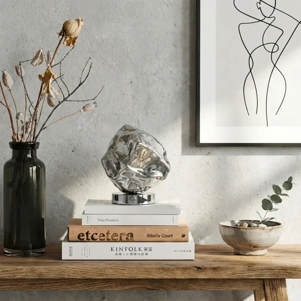 Organic Lava Glass Table Lamp For Interiors And Modern Decor | Rosalyssa