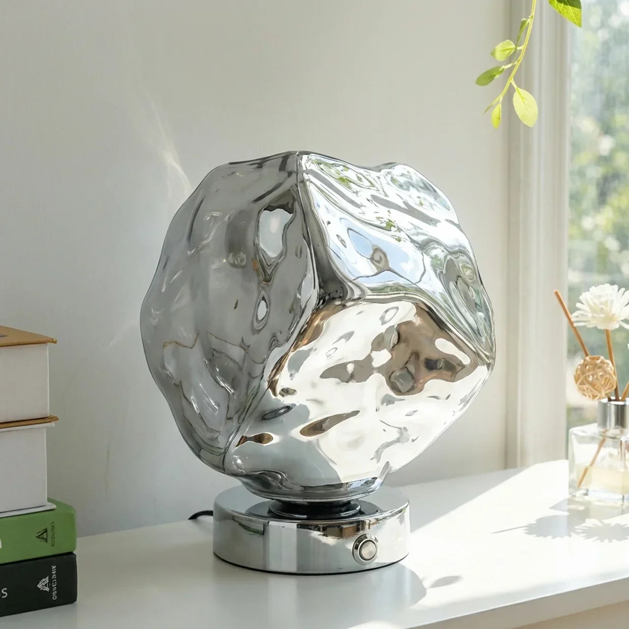 Organic Lava Glass Table Lamp For Interiors And Modern Decor | Rosalyssa