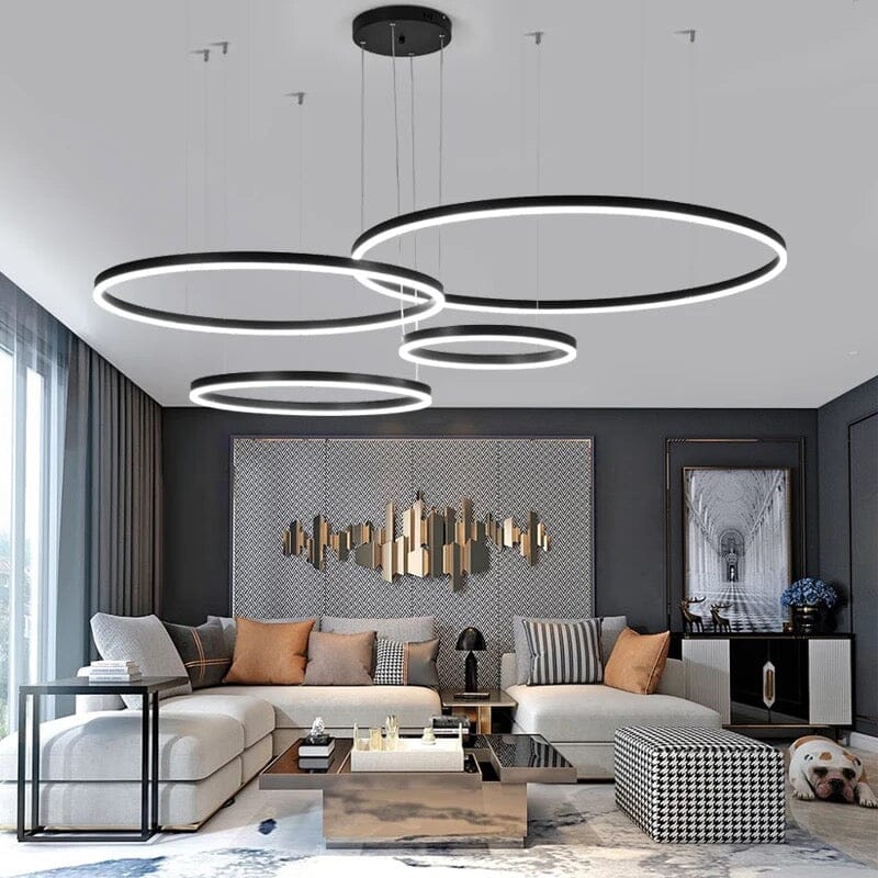 Lampe Anneau Solara avec construction en aluminium premium et acrylique 12500 lumens