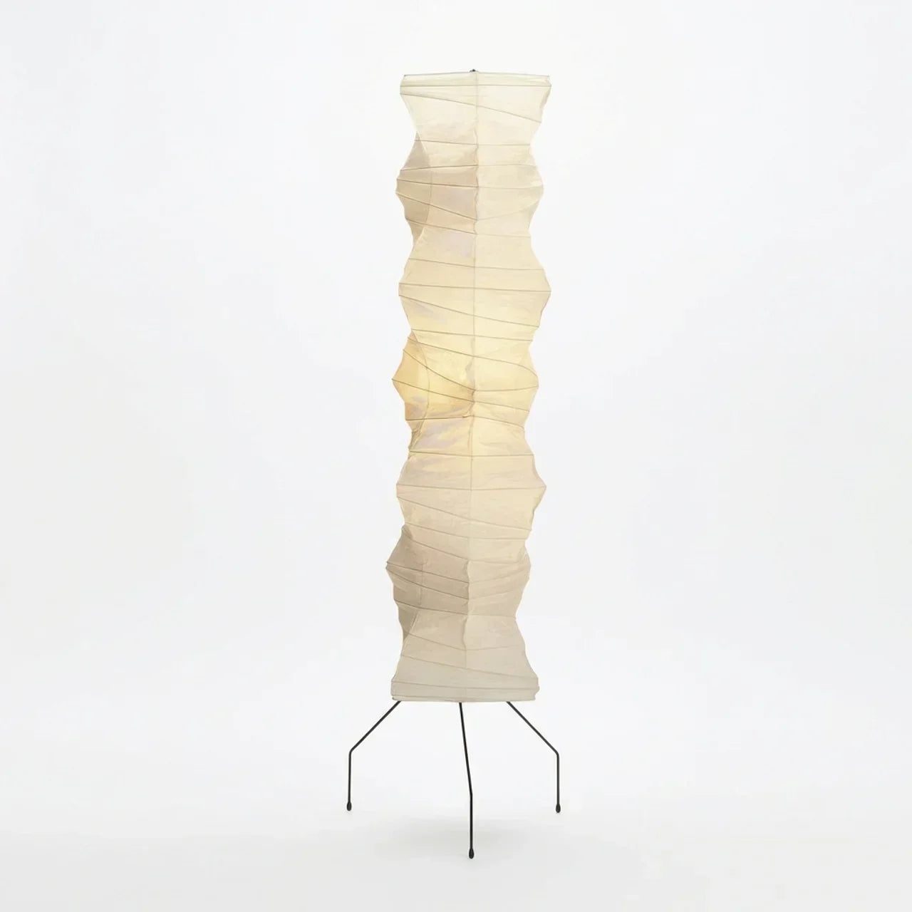 Rice Paper Floor Lamp With Sculptural Layered Shade Featuring Nimbus And Helix | Rosalyssa