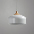 Pendant Light With Sculptural Shape Design In Metal And Wood | Rosalyssa