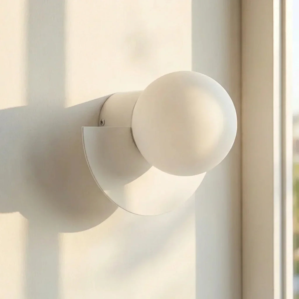 Wall Mounted Sconce Light in Semi Circle Metal With Integrated LED | Rosalyssa