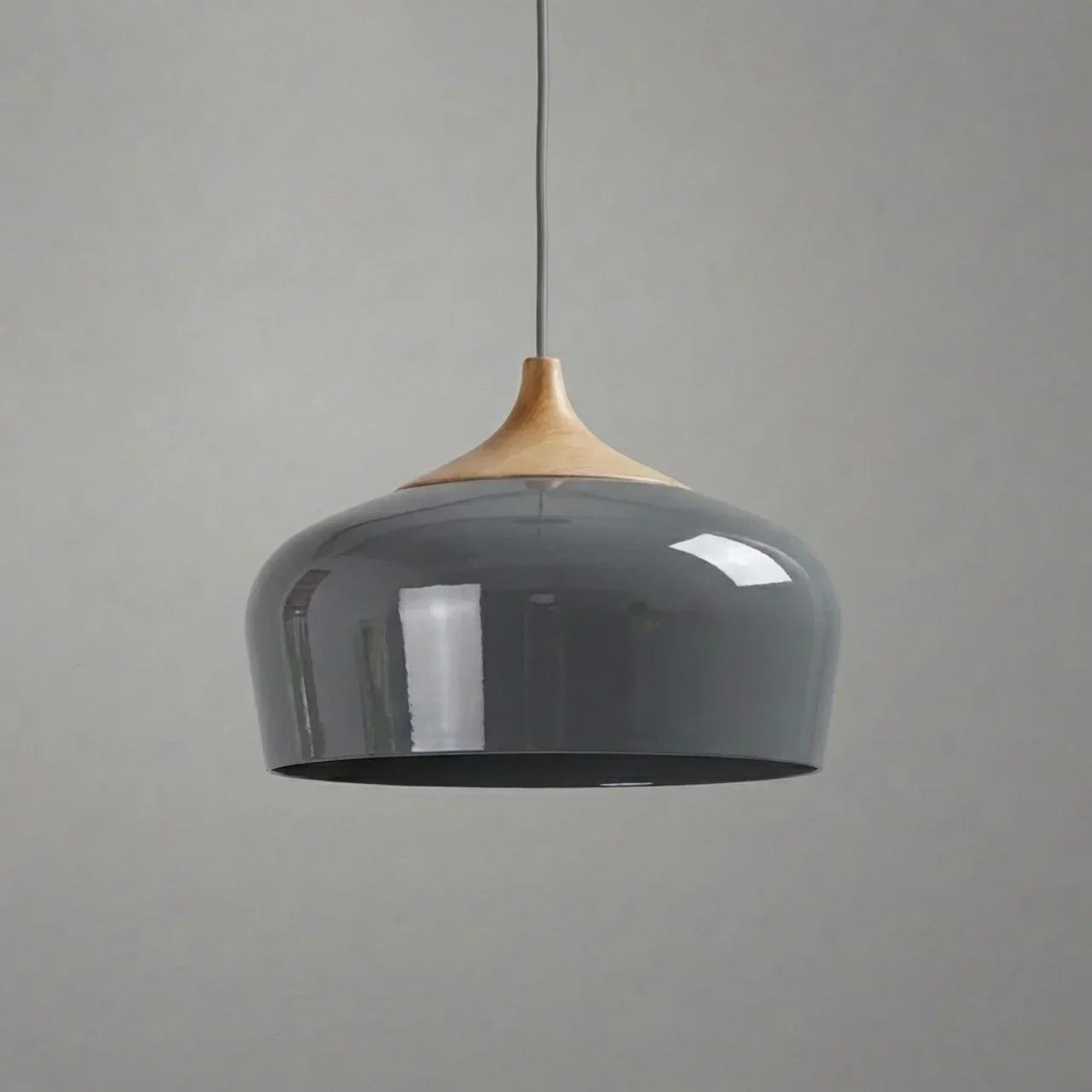 Pendant Light With Sculptural Shape Design In Metal And Wood | Rosalyssa