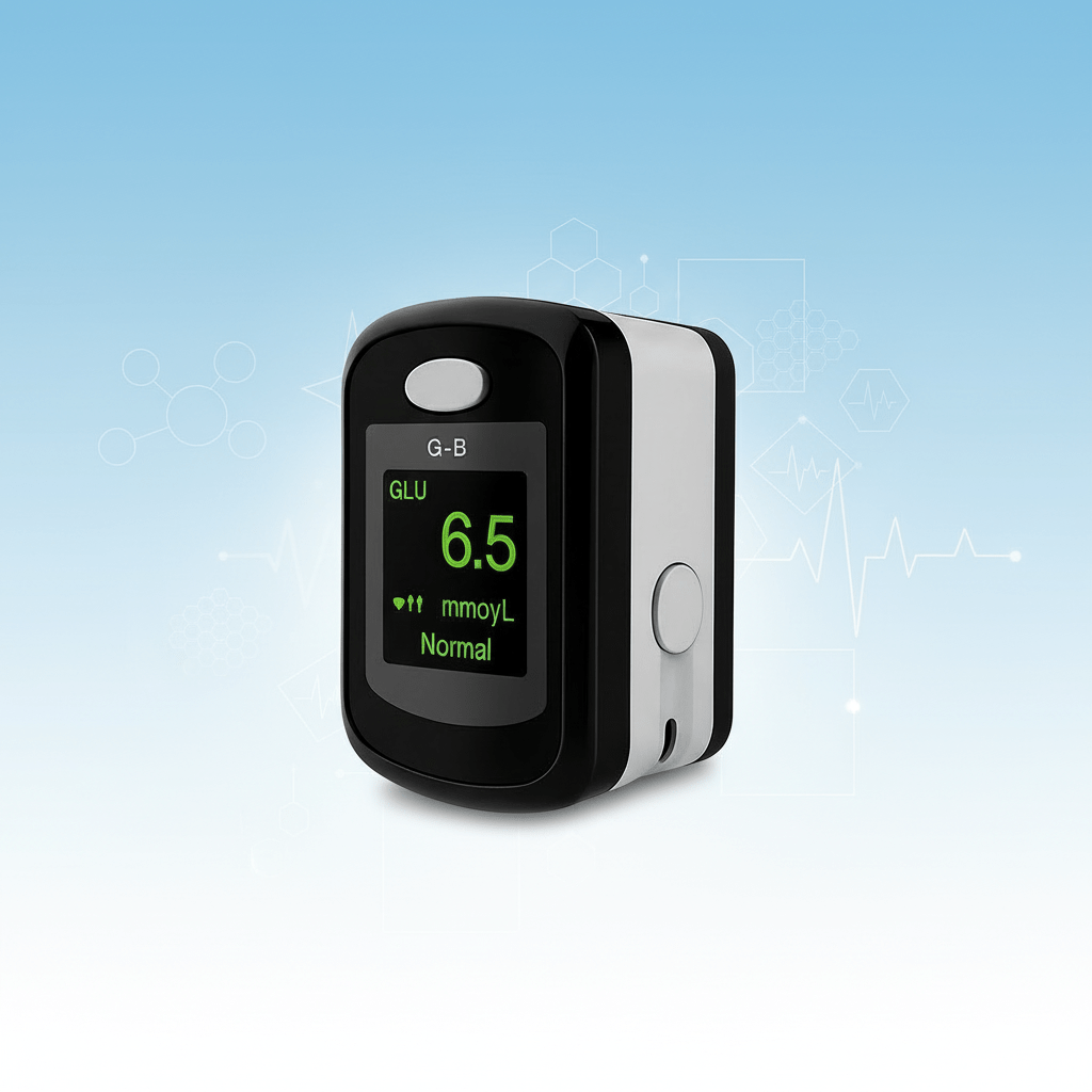 Finger Pulse Oximeter For Noninvasive Oxygen Saturation And Pulse Rate