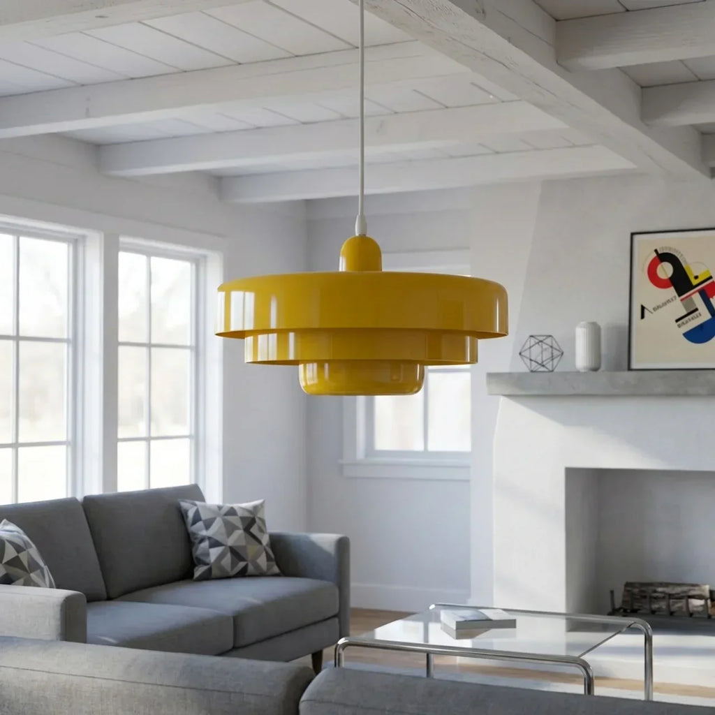 Lampada a sospensione in vetro a più livelli stile Bauhaus per montaggio a soffitto | Rosalyssa