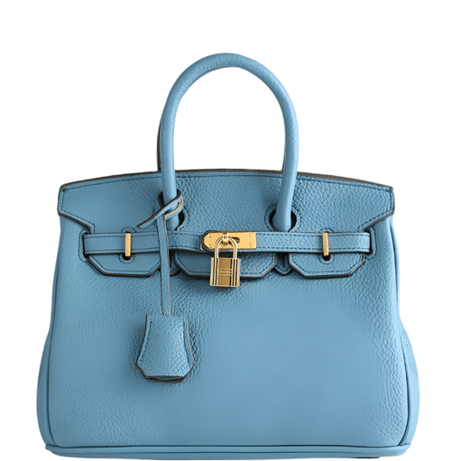 Borsa a Mano AzureAura in Pelle Premium di Cuoio Bovino e Stile per Ogni Occasione