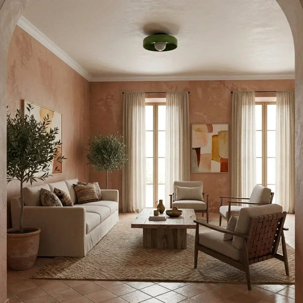 Bauhaus Glass Disc Wall and Ceiling Light for Ambient Illumination | Rosalyssa